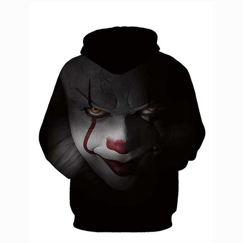 Image of 3D Printed Geometric Joker Hoodie - Hooded Active Pullover