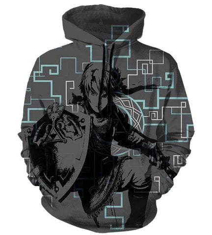 Image of Legend Of Zelda Hoodies - Pullover Black Hoodie