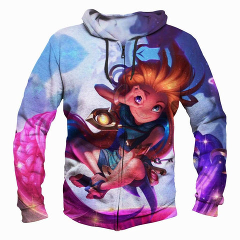 Image of League Of Legend Zoe Hoodies - Pullover Blue Hoodie