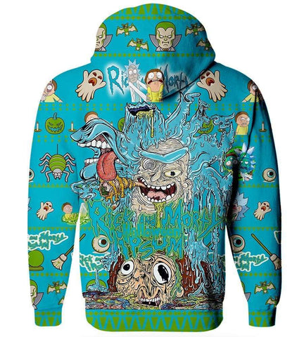 Image of Zombie Rick Hoodies - Pullover Blue Hoodie