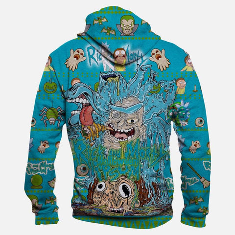 Image of Zombie Rick Hoodies - Pullover Blue Hoodie