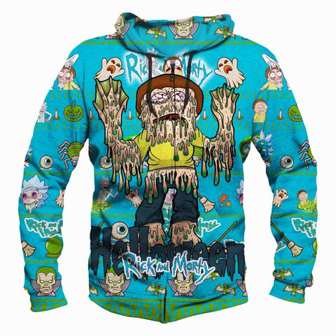 Image of Zombie Rick Hoodies - Pullover Blue Hoodie